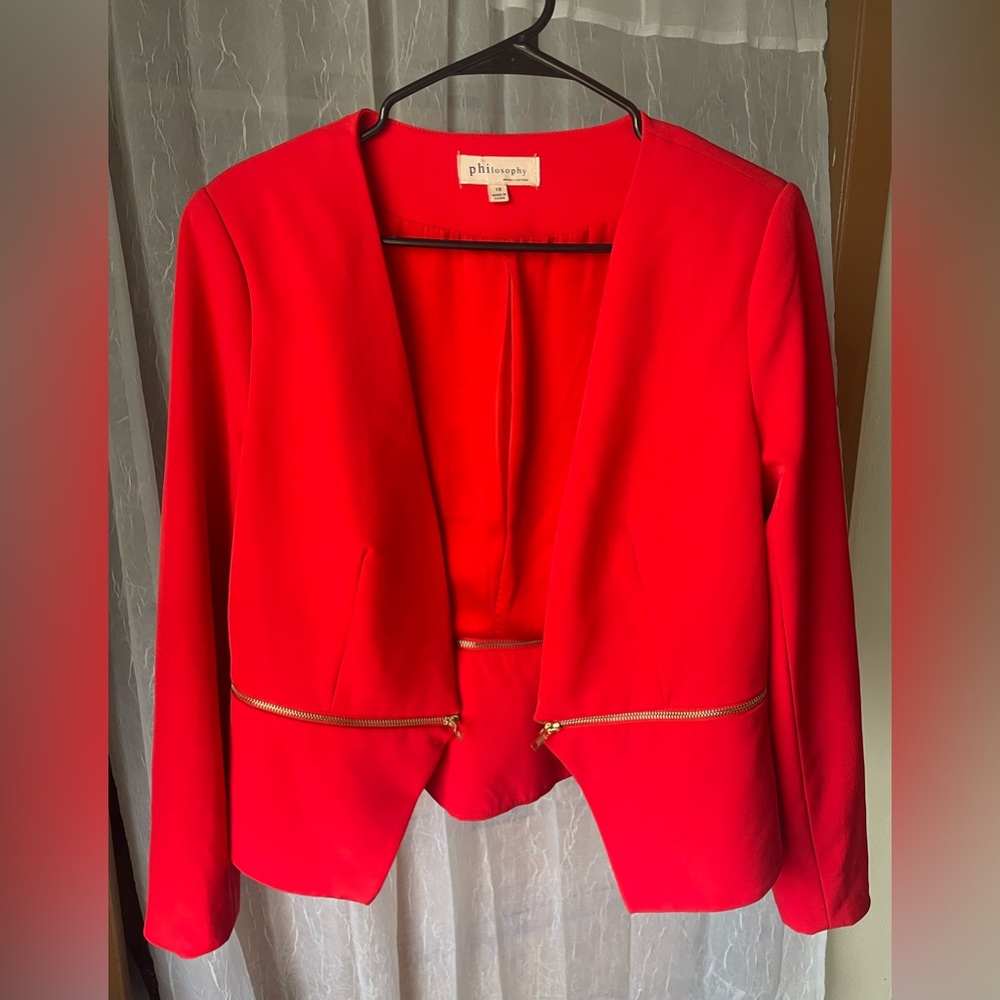 Red Blazer- Philosophy- Republic Clothing